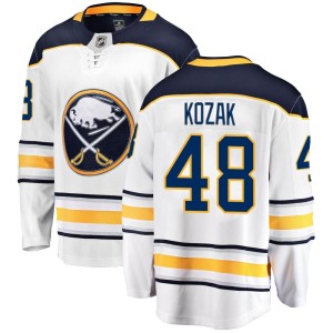 Tyson Kozak Men's Fanatics Branded Buffalo Sabres Breakaway White Away Jersey