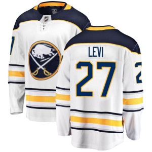 Devon Levi Men's Fanatics Branded Buffalo Sabres Breakaway White Away Jersey