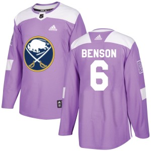 Zach Benson Youth Adidas Buffalo Sabres Authentic Purple Fights Cancer Practice Jersey