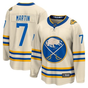 Rick Martin Men's Fanatics Branded Buffalo Sabres Breakaway Cream 2022 Heritage Classic Jersey